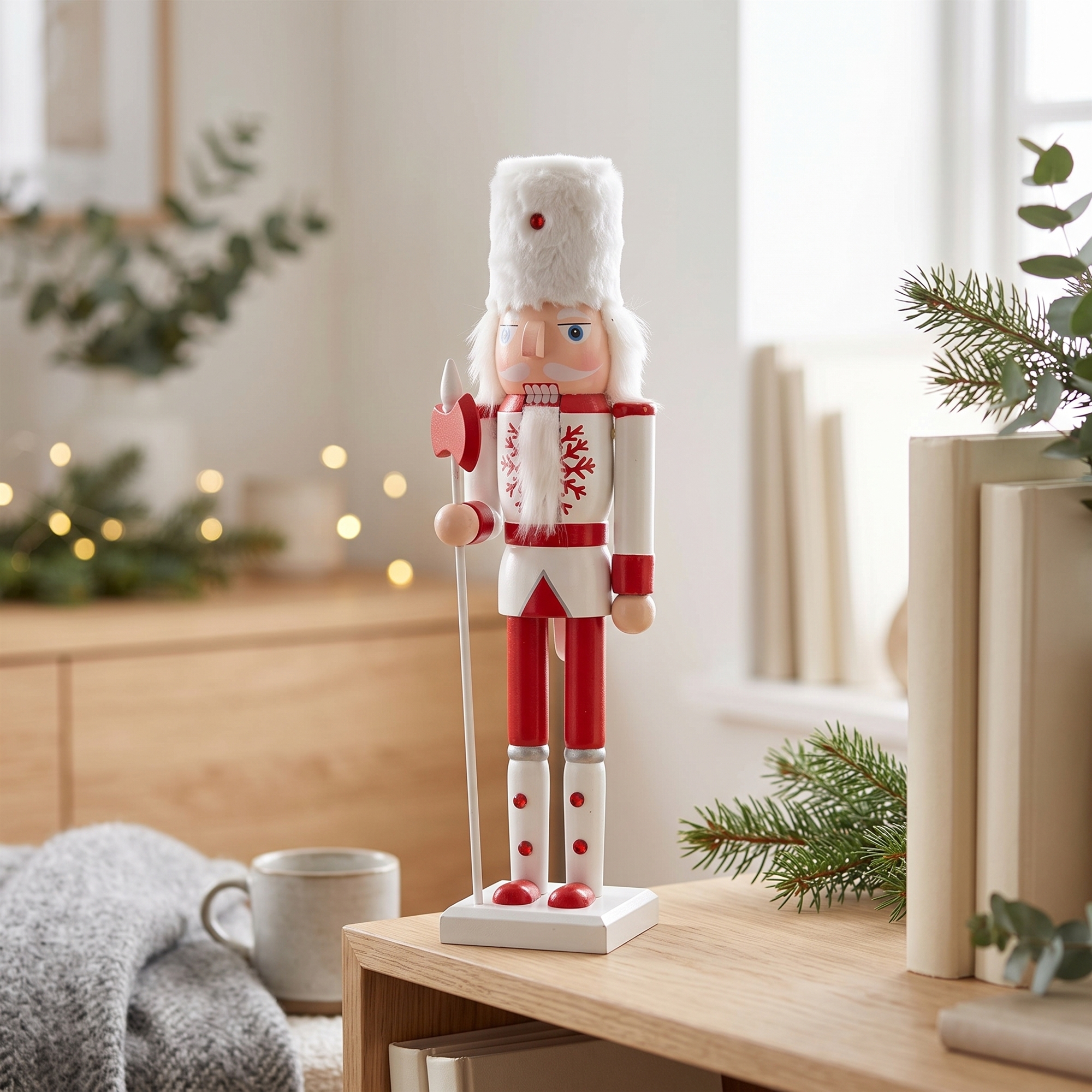 Nøddeknækker figur 38 cm - Klassisk nøddeknækker med økse