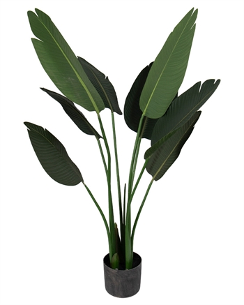 Kunstig Papegøjeblomst - 120 cm høj - Flotte plante med grønne blade