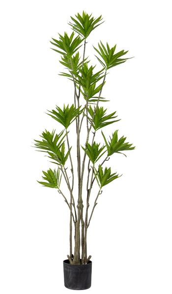 Kunstig Dracaena plante 160 cm høj - Flot grøn kunstig plante med potte