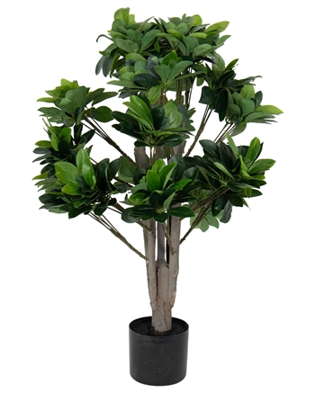Kunstig plante 90 cm høj - Grøn kunstig Schefflera plante med potte