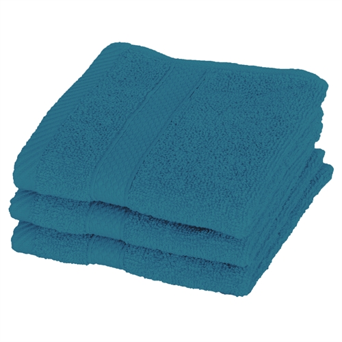 Vaskeklud - 30x30 cm - Diamant - Petrol - 100% Bomuld - Bløde vaskeklude fra Egeria 