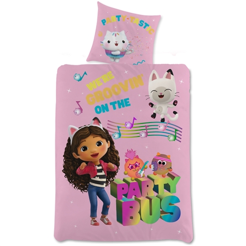 Gabby\'s Dollhouse sengetøj - 140x200 cm - Party Bus - Dynebetræk i 100% bomuld