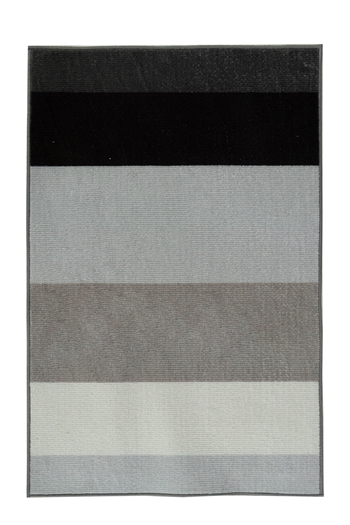 Gulvtæppe - 160x230 cm - Stribet tæppe med skridsikker bagside - Løs tæppe fra Nordstrand Home Rosa