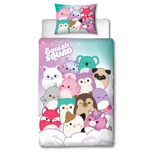 Squishmallows sengetøj - 150x210 cm - Squishmallows 2 i 1 sengesæt - 100% bomuld