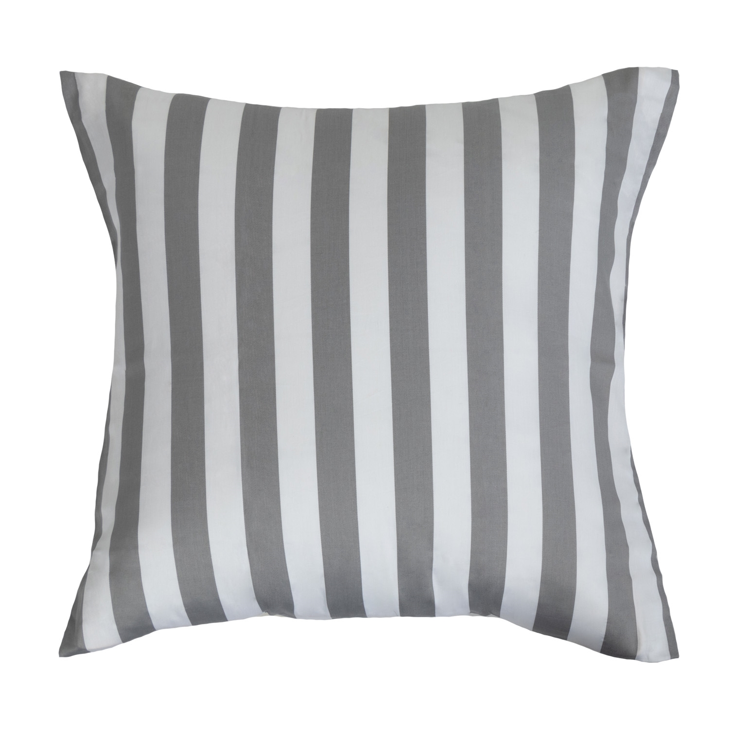 Pudebetræk 60x63 cm - 100% bomuldssatin - Nordic Stripe - Grå striber