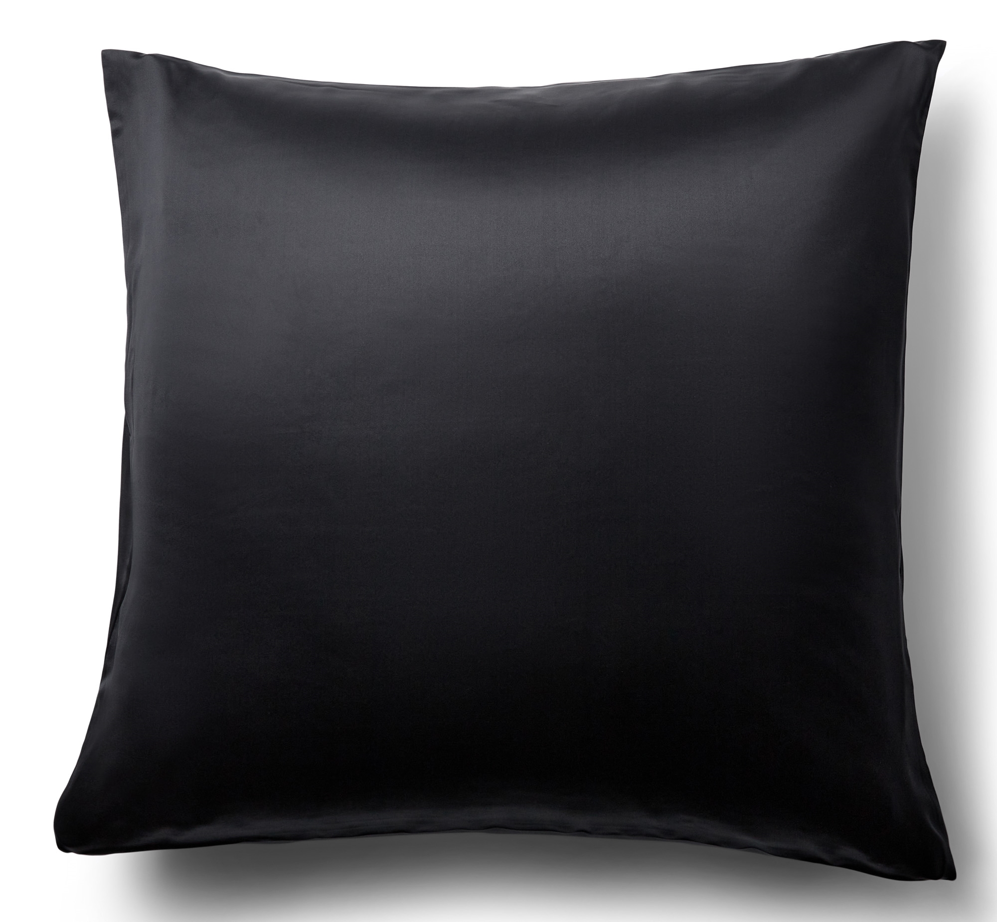 Silke pudebetræk 60x63 cm - 100% morbærsilke - Sort