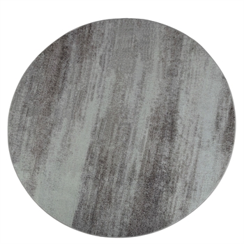  Rundt tæppe - Gulvtæppe Ø 160 cm - Løs tæppe med skridsikker bagside - Gråt tæppe med stonewashed effekt - Blødt gulvtæppe fra Nordstrand Home Tine