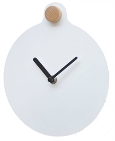 Vægur - Hvidt og elegant ur fra Turiform - Ø18 cm. 