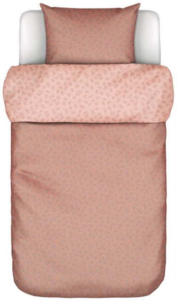 Marco polo sengetøj - 140x220 cm - Verin Coral pink - 2 i 1 sengesæt - 100% Bomuldssatin sengetøj - Marc O\'Polo
