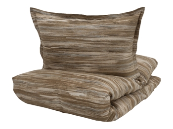 Turiform sengetøj - 140x220 cm - Yara Rustbrun - 100% bomuldssatin sengesæt - Mønstret sengetøj -
