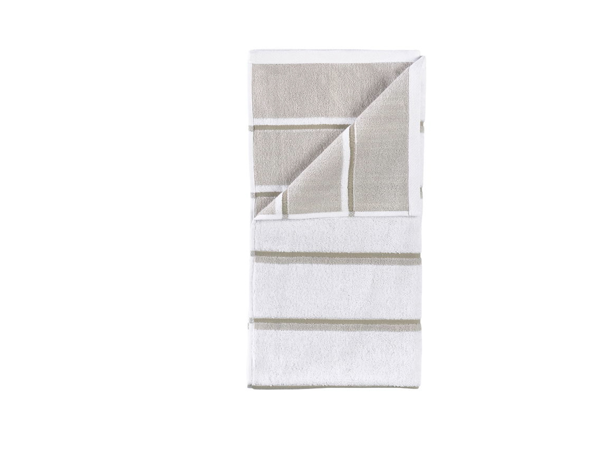 Håndklæde - 100% bomuld - Zone Denmark Sauna - Stribet White