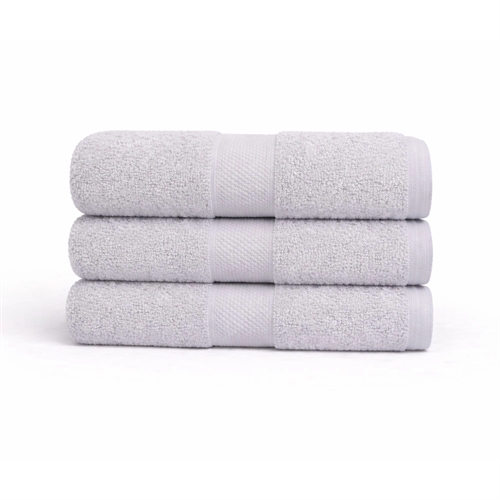 Bomulds håndklæde - 100% bomuld - 50x100 cm - Diamant - Lysegrå