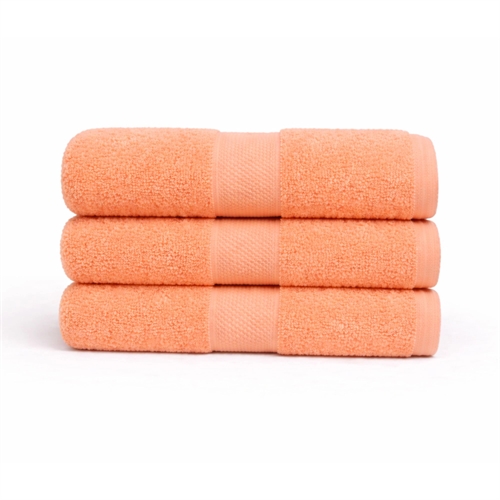 Bomulds håndklæde - 100% bomuld - 50x100 cm - Diamant - Orange 