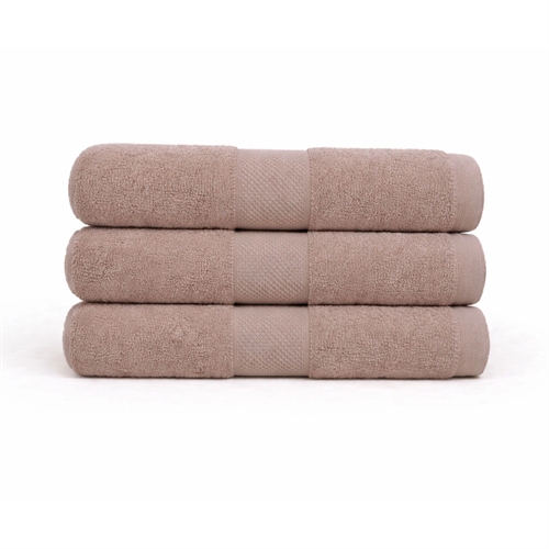 Bomulds håndklæde - 100% bomuld - 50x100 cm - Diamant - Sand