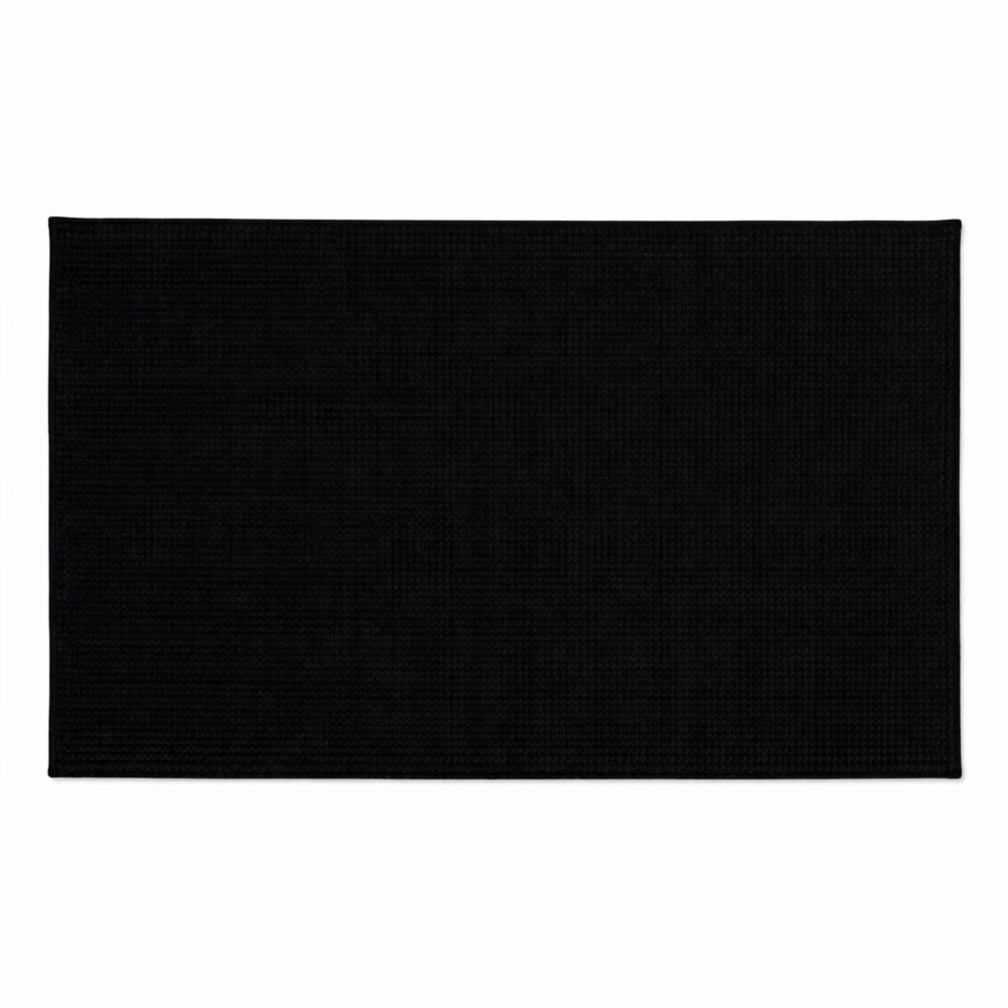 Bademåtte - 50x80 cm - Skridsikker bademåtte - Sort