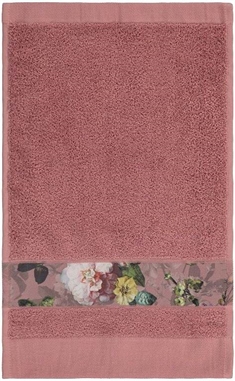 Essenza Fleur - Gæstehåndklæde - 30x50 cm - Rosa - 100% Bomuld - Håndklæder fra Essenza