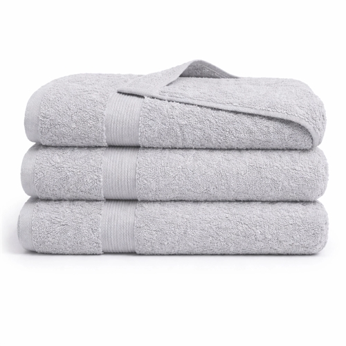 Bambus håndklæde - 50x100 cm - Bambus/bomuld - Lysegrå