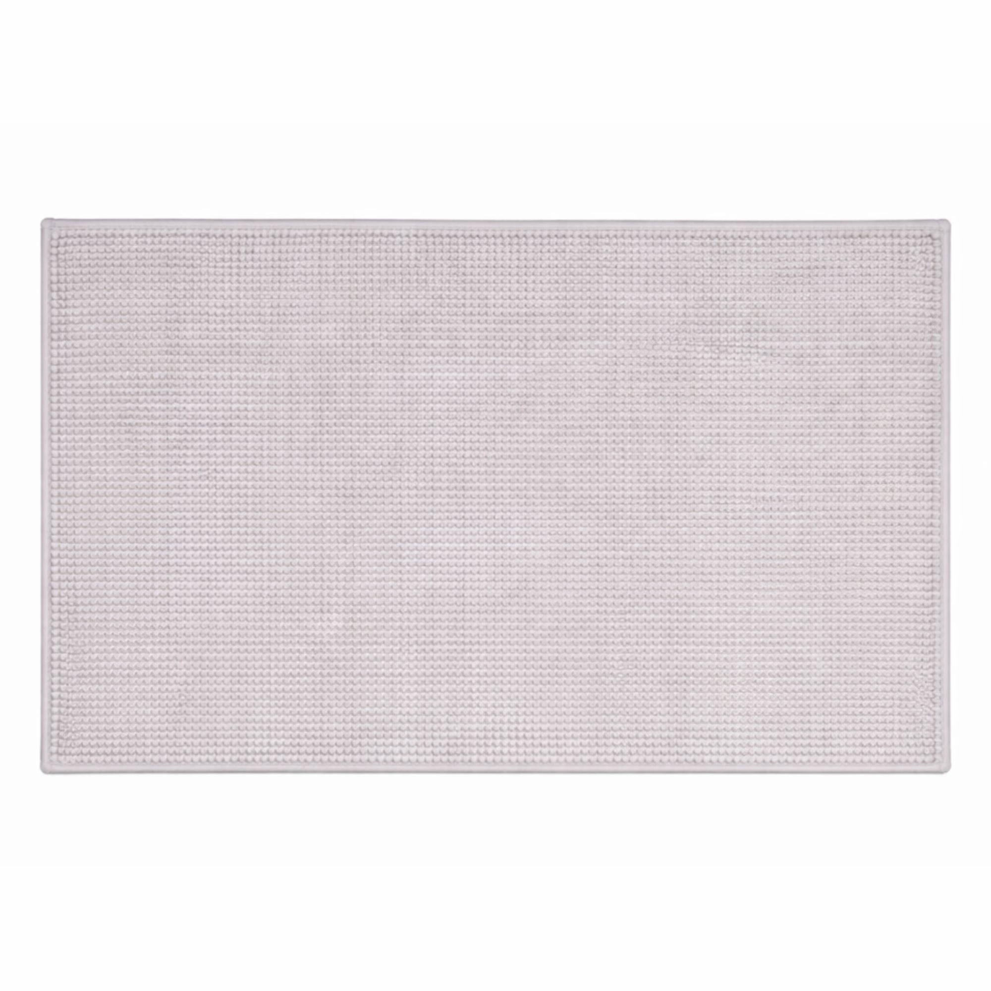 Bademåtte - 50x80 cm - Skridsikker bademåtte - Lysegrå