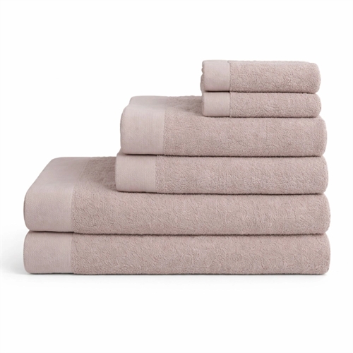 Bomulds håndklæder - 100% bomuld - 6-pak - Valmue - Rosa