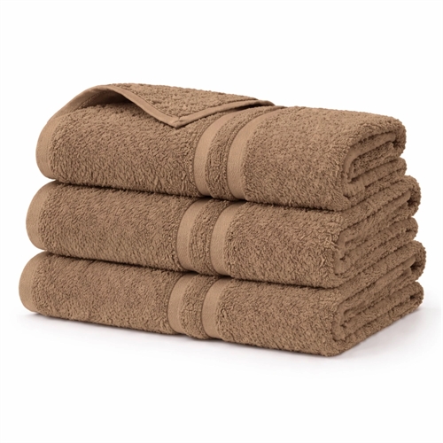 Bomulds håndklæde - 100% bomuld - Badehåndklæde 65x130 cm - Natur