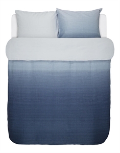 Blåt sengetøj 140x220 cm - Lalani Indigo Blue - Vendbar design - 100% Bomuldssatin - Marc O'Polo