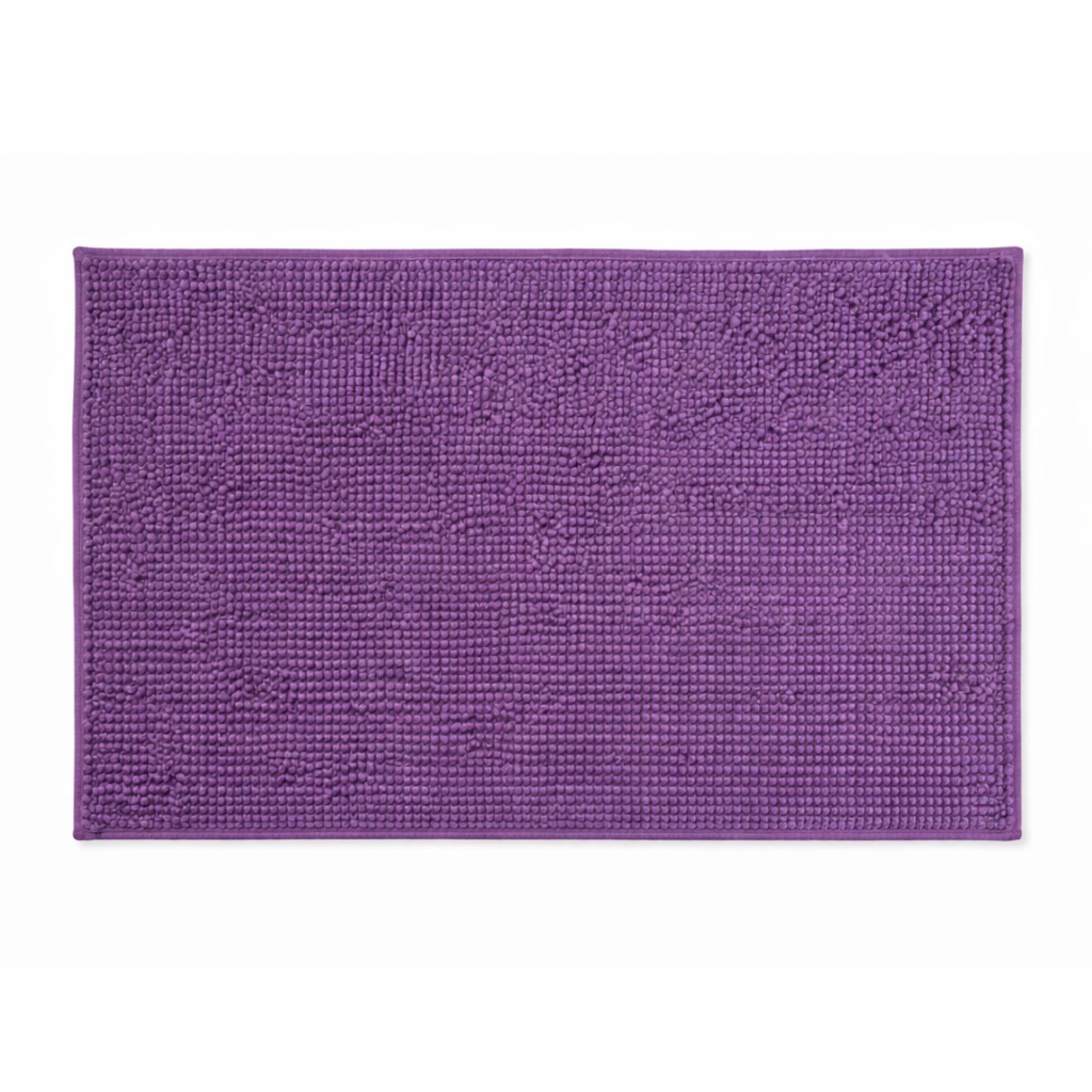 Bademåtte - 50x80 cm - Skridsikker bademåtte - Lilla