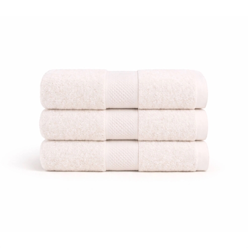 Bomulds håndklæde - 100% bomuld - 50x100 cm - Diamant - Creme