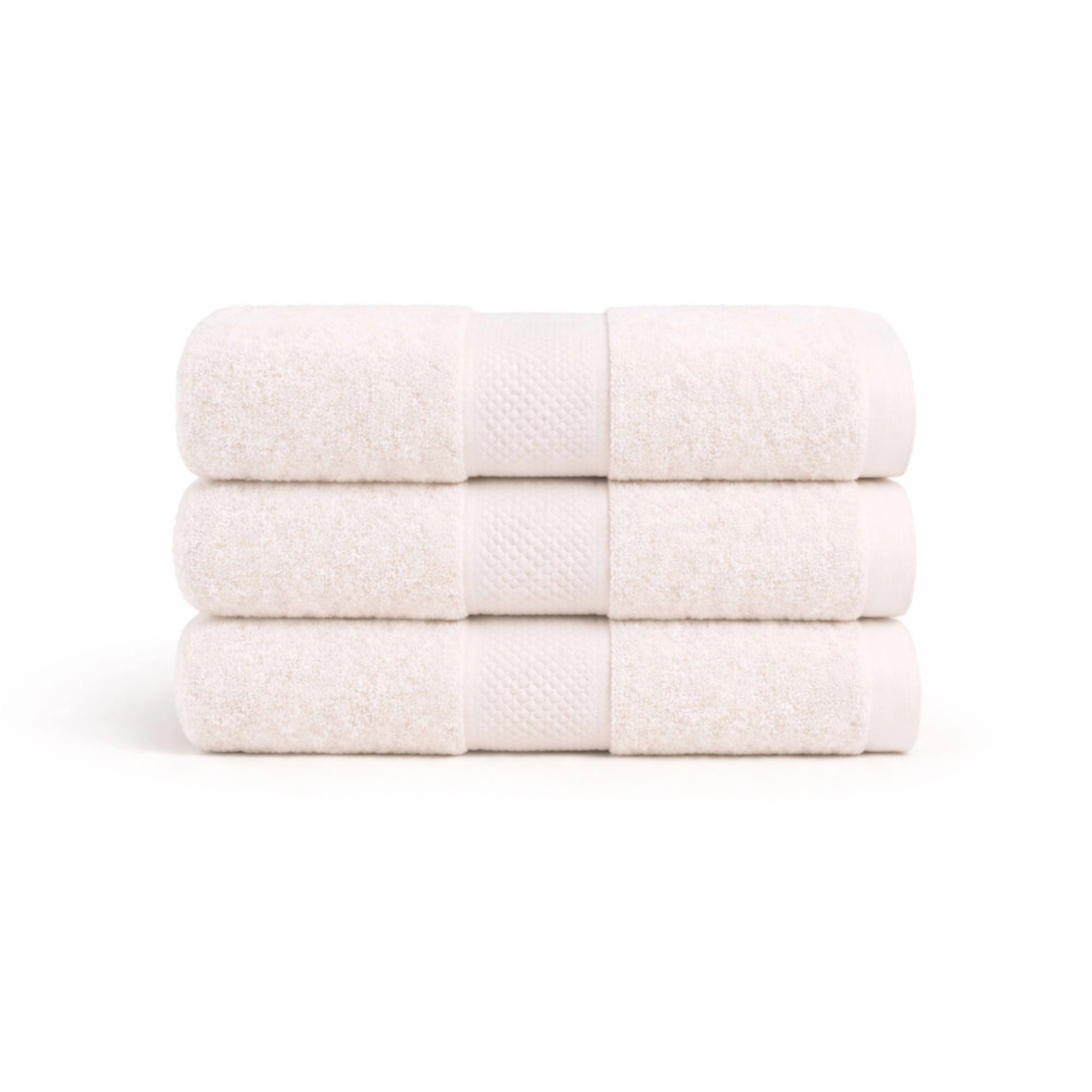 Bomulds håndklæde - 100% bomuld - Diamant - Creme