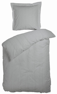 Dobbelt sengetøj 200x220 cm - Opal lysegrå - 100% Bomuldssatin - Night & Day   
