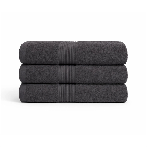 Bomulds håndklæde - 100% bomuld - 50x100 cm - Grå