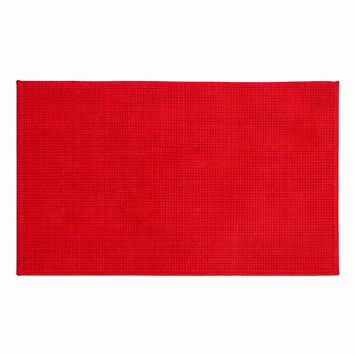Bademåtte - 50x80 cm - Skridsikker bademåtte - Rød