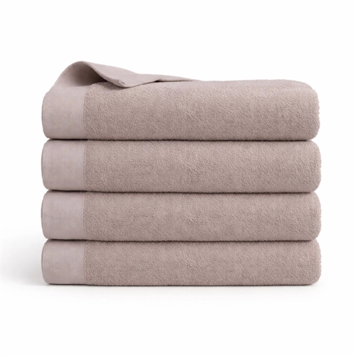 Bomulds håndklæde - 100% bomuld - Badehåndklæde 70x140 cm - Valmue - Rosa