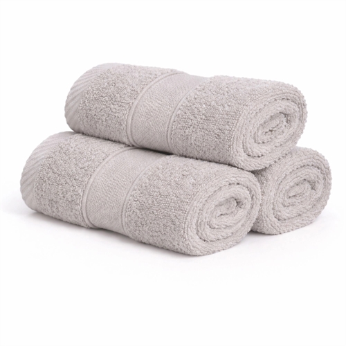 Bomulds vaskeklud - 100% bomuld - Vaskeklud 30x30 cm - Diamant - Lysegrå