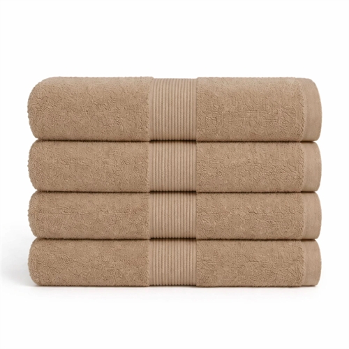 Bomulds håndklæde - 100% bomuld - Badehåndklæde 70x140 cm - Sand