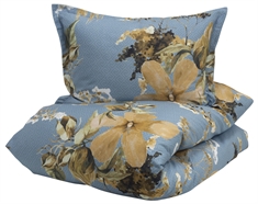 Turiform sengetøj - 140x220 cm - Sol blå - Blomstret sengetøj - 100% Bomuldssatin sengesæt